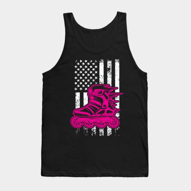 American Roller Girl - Roller Skating - Skater Tank Top by Peco-Designs